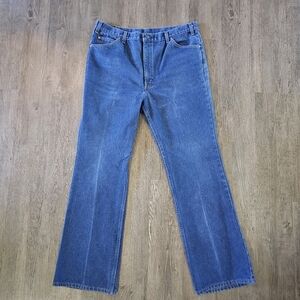Vintage Mens Plain Pockets Jeans Size 37x33